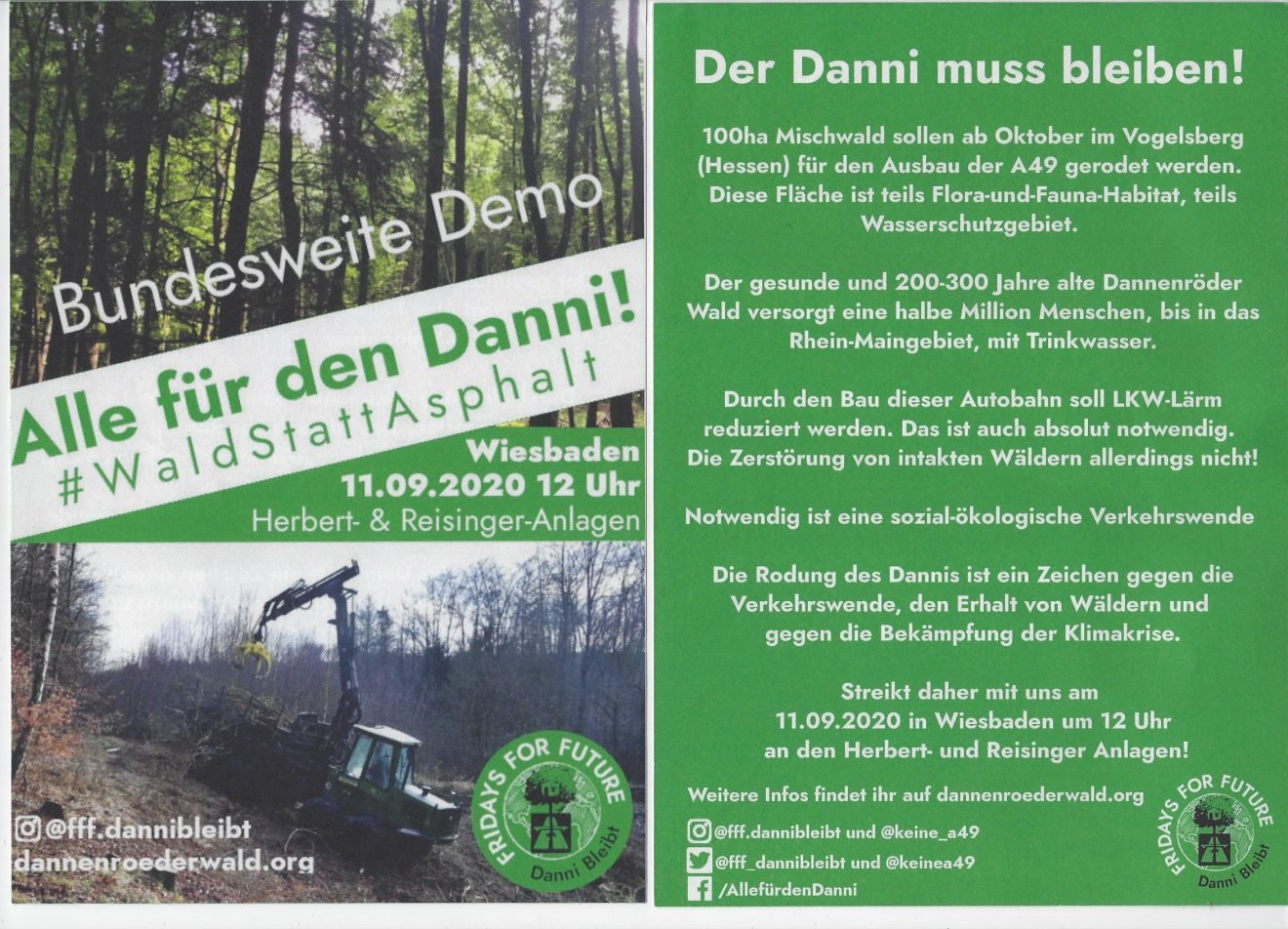 Wald statt Asphalt Demo am 11. September